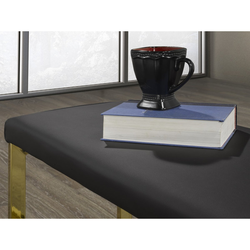 Cheyenne Accent Bench, Black/Gold