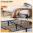 Queen Metal Platform Bed Frame with Reinforced Steel Slats – Silent, No Box Spring Needed, Under-Bed Storage-873529540