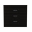  Commode à trois tiroirs Zurich, quincaillerie en métal, plateau supérieur, chambre noire-2139515348