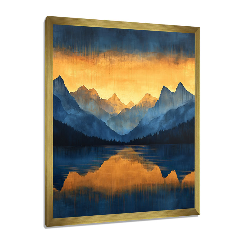 Graysan - Paysages, impressions d'art mural, H 20 po x l 12 po, Impression de cadre photo, Doré