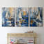 Sea and Shore Series XVII - Ensemble de 3 toiles tendues avec châssis - Prêt à être accroché-107311120