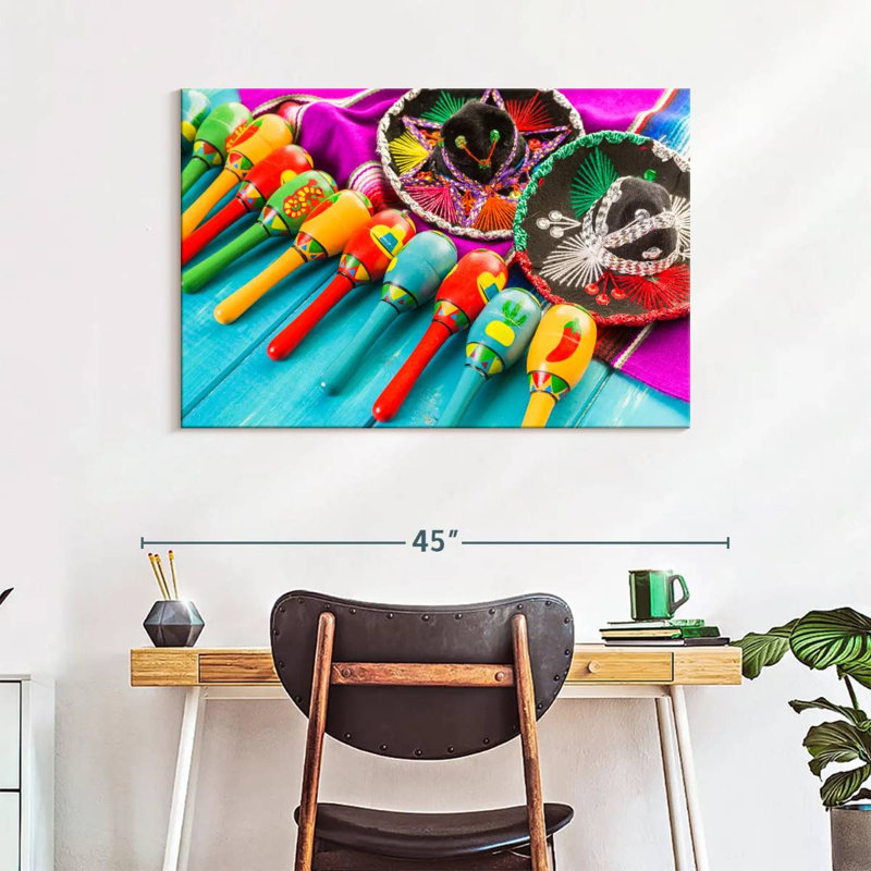 Maracas de la fête mexicaine Lelend, H 26 po x l 39 po