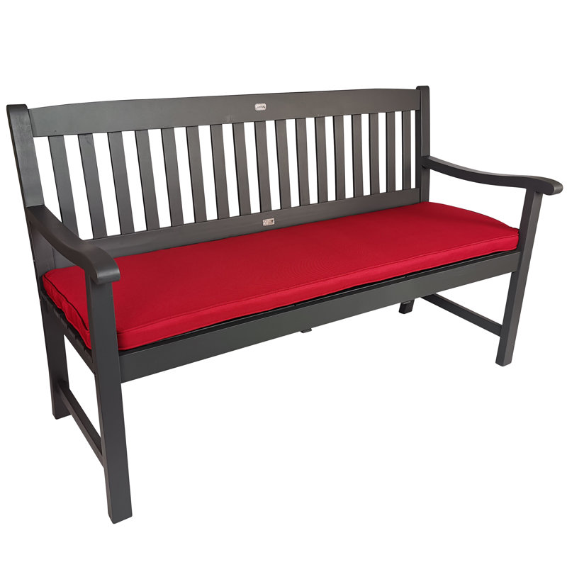 Garden Bench Cushion, 180cm x 48cm x 5cm, Red
