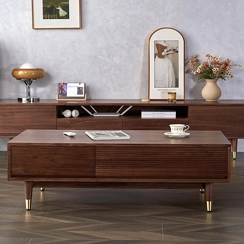 Table basse moderne avec rangement minimaliste, H 16,93 po x L 55,12 po x l 23,62 po