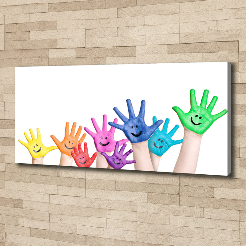 Painted Hands - No Frame Print on Canvas