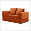 Canapé-lit pliant convertible 2-en-1, canapé-lit en velours côtelé moderne avec 2 coussins, causeuse futon rembourrée et désossée avec lit escamotable, canapé modulaire pliant pour le salon-1211291944