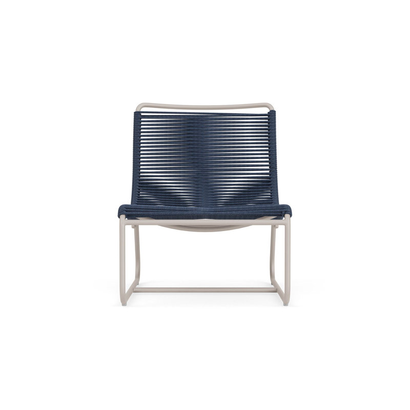 Walter Lamb Outdoor Lounge Chair, Dove Smooth/Marine