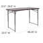 Table rectangulaire pliable en plastique 48,5 "avec poignée Noah-26400192