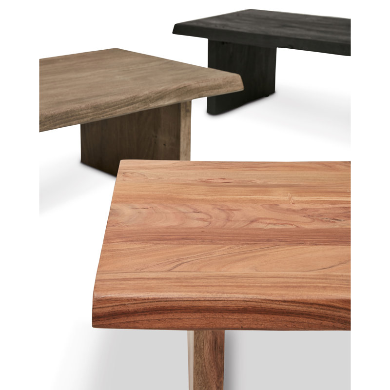 Colin Kentley Solid Wood Sled Coffee Table, Sandblasted Gray
