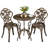 2 - Person Metal Patio Dining Set with Round Table-1518289006