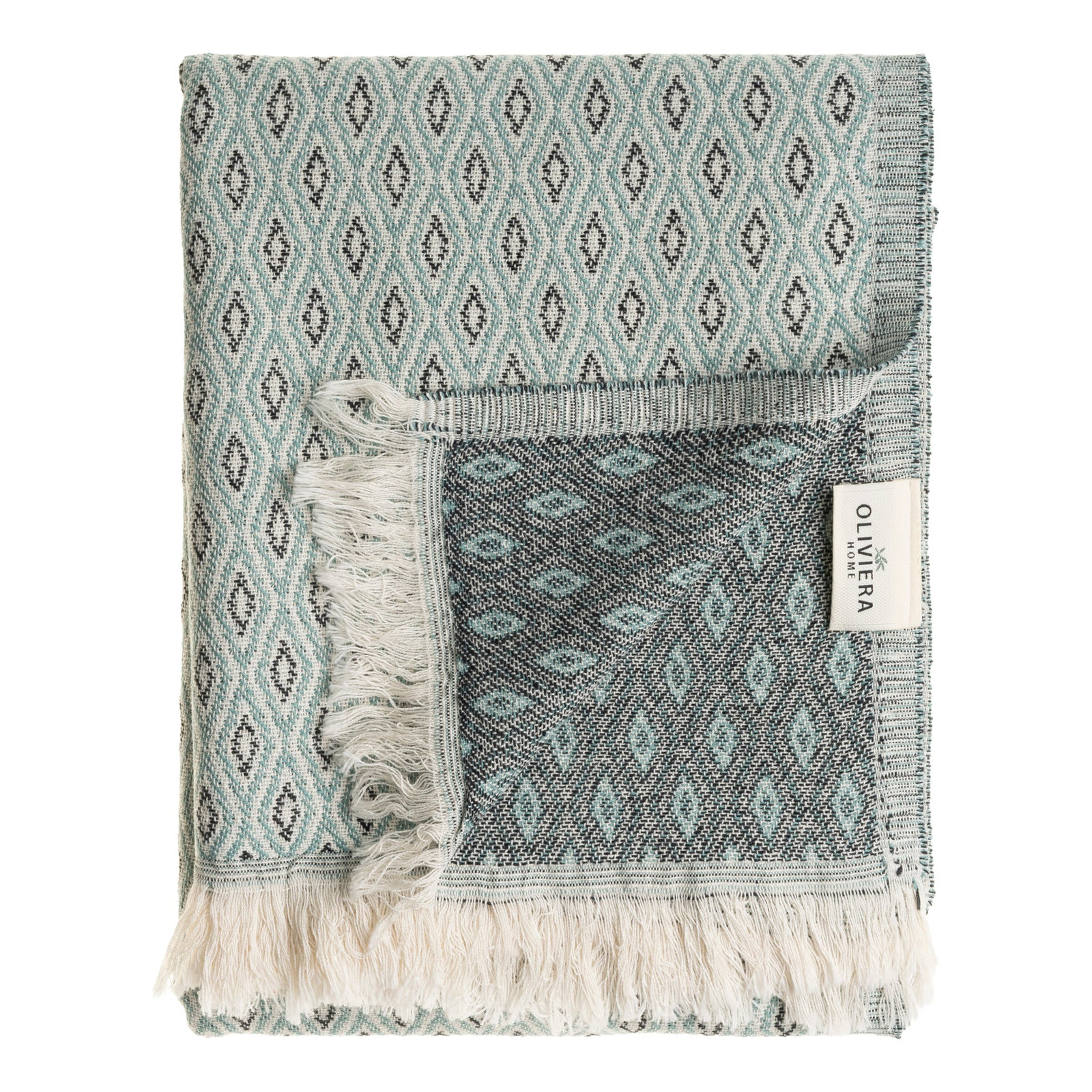 Williar Turkish Cotton Throw Blanket, Sage Green