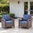 Outdoor Wicker Chairs Set With Cushions-1941472550