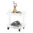 3-Tier Acrylic Rolling Side Table, Clear Rectangular Storage Cart with Wheels, Narrow End Table for Small Spaces-2078514245