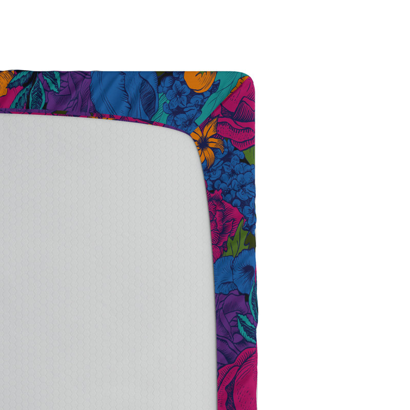 Microfiber Floral Fitted Sheet, Twin XL Fitted Sheet