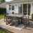 5-Piece HDPE Outdoor Dining Set – All-Weather 69" Rectangular Patio Table With Umbrella Hole & 4 Armless Chairs For Backyard/Poolside-826154104-826154108