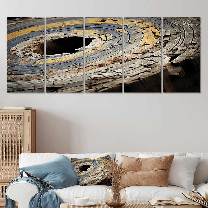 «Abstract Graceful Woodland Charm I - Abstract», ensemble de 5 pièces d'art mural, H 28 po x l 60 po
