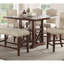 Classic Cherry Veneer 1Pc Counter Height Dining Table W Leaf Lower Storage Shelf Kitchen Dining Room