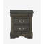 Table de chevet 2 tiroirs gris foncé