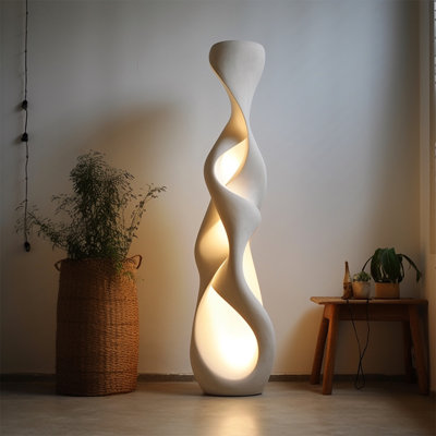 Lampadaires ivoire en plastique de forme libre