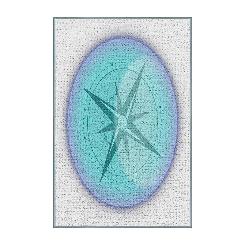 Tapis bleu Compass, Rectangle 2 pi x 3 pi