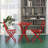 3 Piece Patio Bistro Set Of Foldable Round Table And Chairs-1805297249