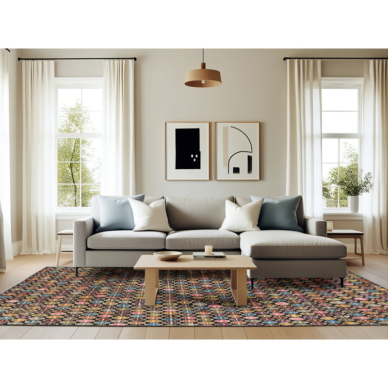 Tapis abstrait 4848, Rectangle 6 pi x 9 pi