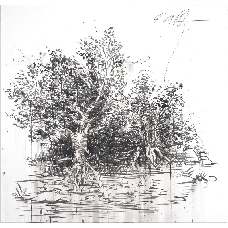 India Ink Tree Print