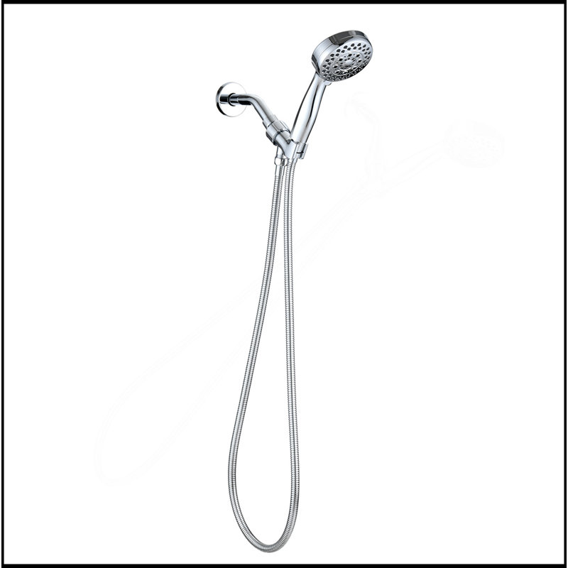 Pomme de douche à main avec tuyau, pommes de douche à haute pression, chrome