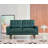 Faux Leather Square Arm Loveseat-81892250-118588785