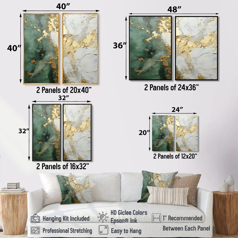 Delaney - Abstract Painting Wall Art, Floater Framed Print, 40" H x 40" W, Gold