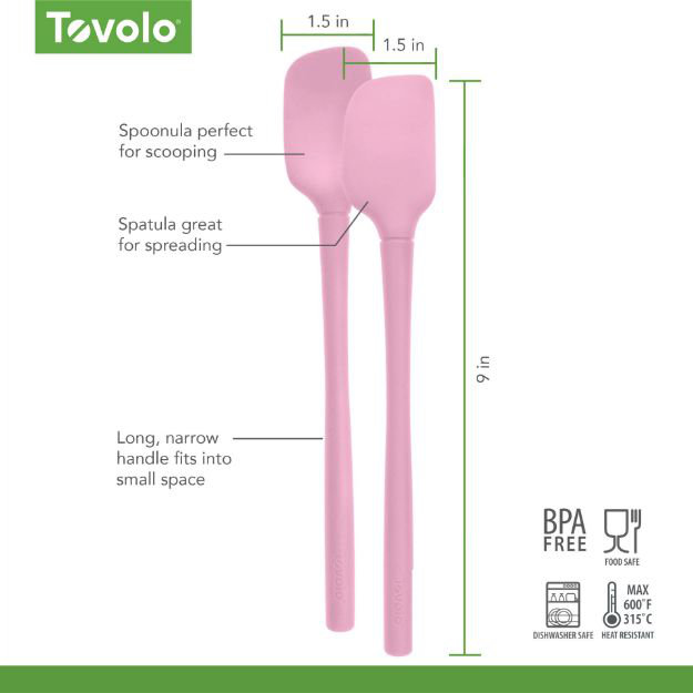 Tovolo Flex-Core Mini Spat Spoon All Silicone Pink Sorbet