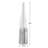 Solenne 16" Silver Ribbed White Ceramic Vase-1086970697
