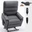 Fauteuil inclinable à deux moteurs à position infinie avec massage par la chaleur et télécommande électrique-204557952