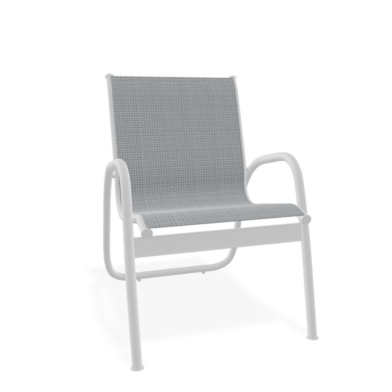 Fauteuil de patio Gardenella, Blanc texturé, Rocher