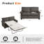 Futon de canapé-lit convertible 3-en-1 57 po-1139733119