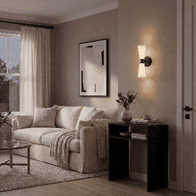 Keonta 2-Light Wall Sconce in Black