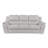 85" Light Gray Genuine Leather Sofa