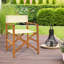 Chaise de réalisateur pliante en bois 2 pièces