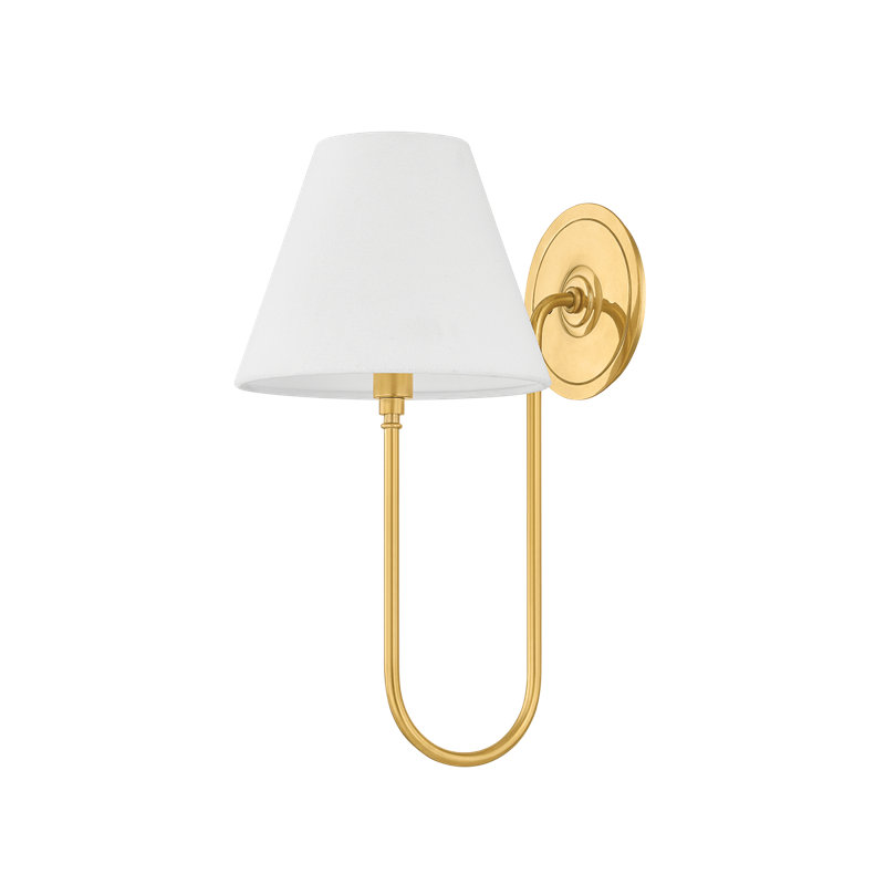 Hawthorne Wall Sconce in Aged Brass by Mark D. Sikes, Gold
