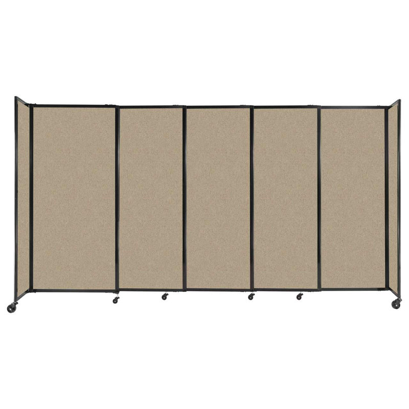 Cloison portative coulissante en tissu StraightWall, H 72 po x l 135 po x P 1 po, Galet chaud