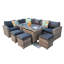 Barcelona Wicker 9 - Person Garden Lounge Set-2139085218