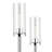 Basso 2-Light Torchiere Floor Lamp with Glass Shade in Polished Nickel/Clear-609516206