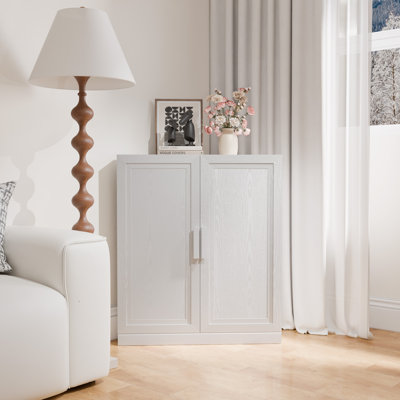 Armoire d'appoint de coin blanche avec portes et rangement peu encombrant P 16 po x l 31 po x H 36 po