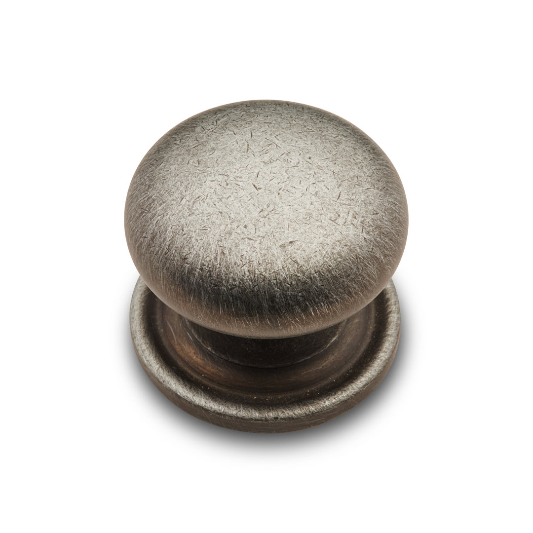 Solid Plain Mushroom Knob with Attached Backplate CK Series Rk International 