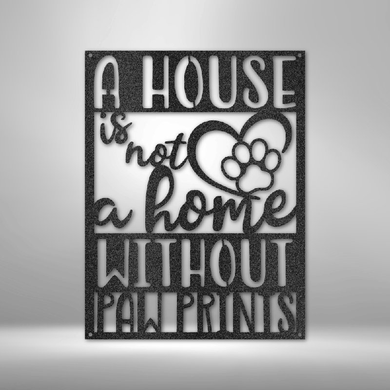 Décoration murale Home with Office, Noir, H 14,25 po x l 14,5 po x P 0,5 po