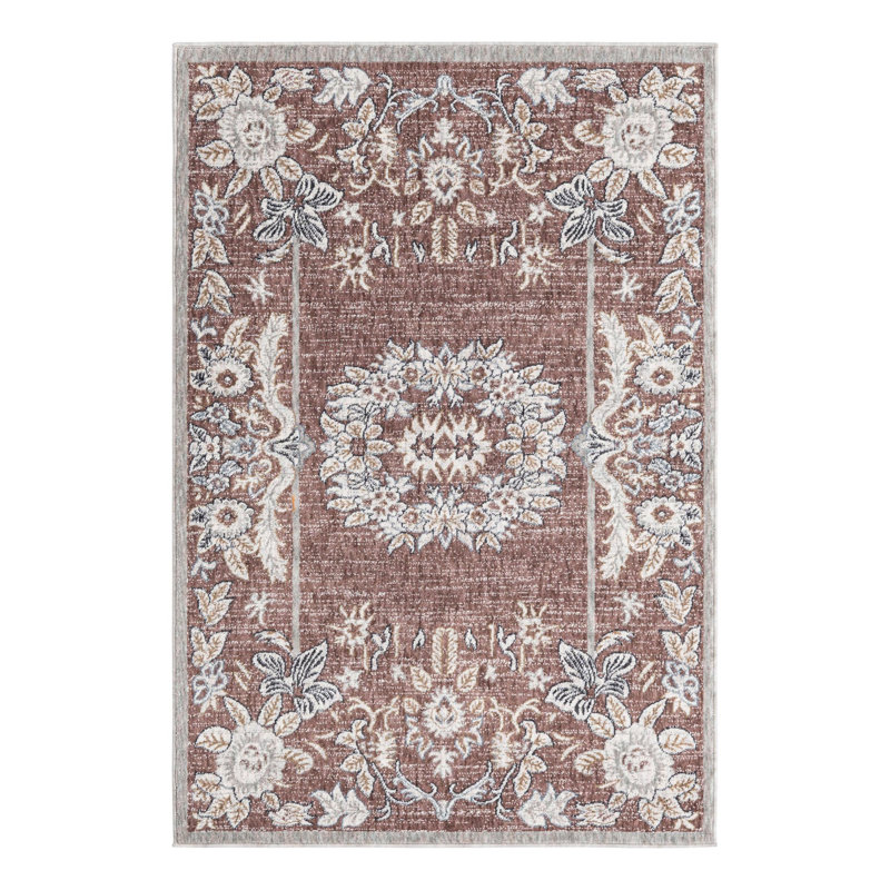 Erica Floral Indoor Rug, Rectangle 4' x 6'