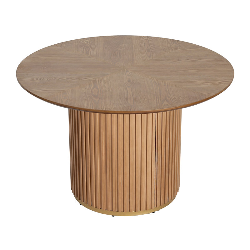 Table de salle à manger sur pied 47,25 po Natural, Bois naturel