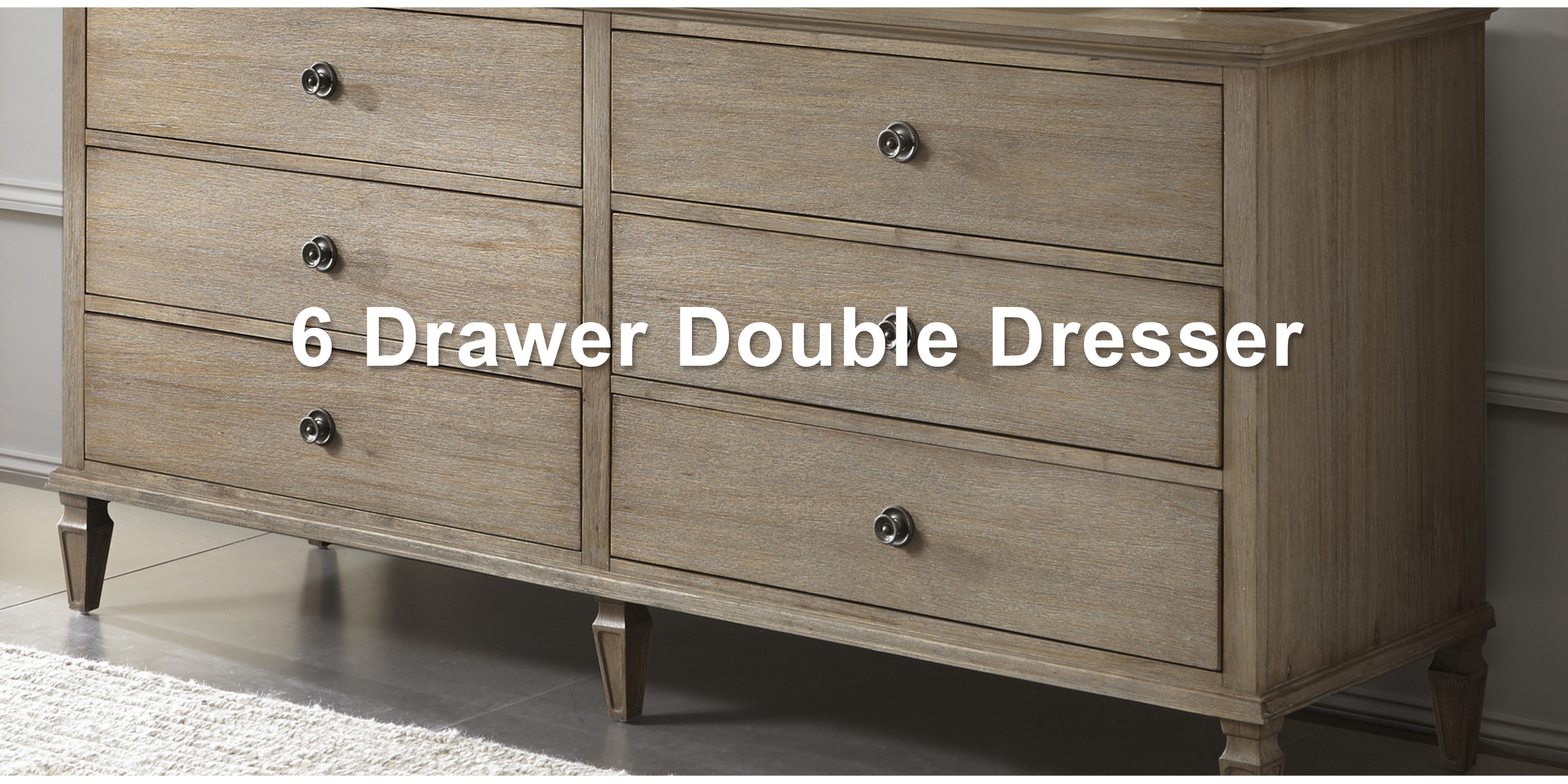 Garland 6-drawer wood dresser (70")