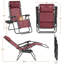 Chaise d'extérieur à gravité zéro 25 po avec porte-gobelet et coussin-1868889063