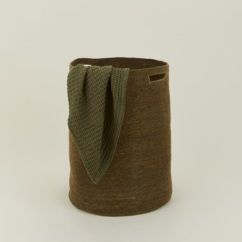 Laundry Hamper with Handles, Olive